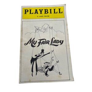 Vintage 1976 My Fair Lady Playbill St James Theatre Broadway Ian Richardson July